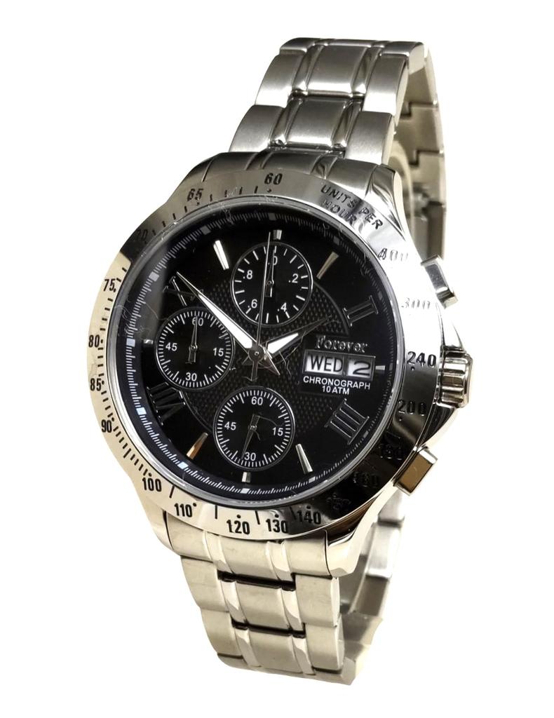Forever Chronograph Gem with the Presence of a Valuable High Speed Second Chronograph 10 ATM Water Resistant Calendar Date Day of the Week Tachymeter