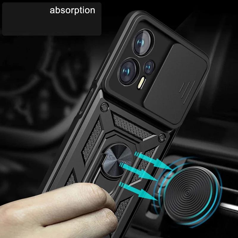 Бронированный чехол для телефона с объективом слайд-камеры для Xiaomi Redmi Note 12 11 Pro 12S 11S A1 11A Poco M5 M4 X4 X5 Pro 5G 4G противоударный жесткий чехол для ПК