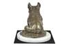 French Bulldog, Frenchie II - Dog Figurine, Statue On White Marble, Trophy for Dog Show Exhibition