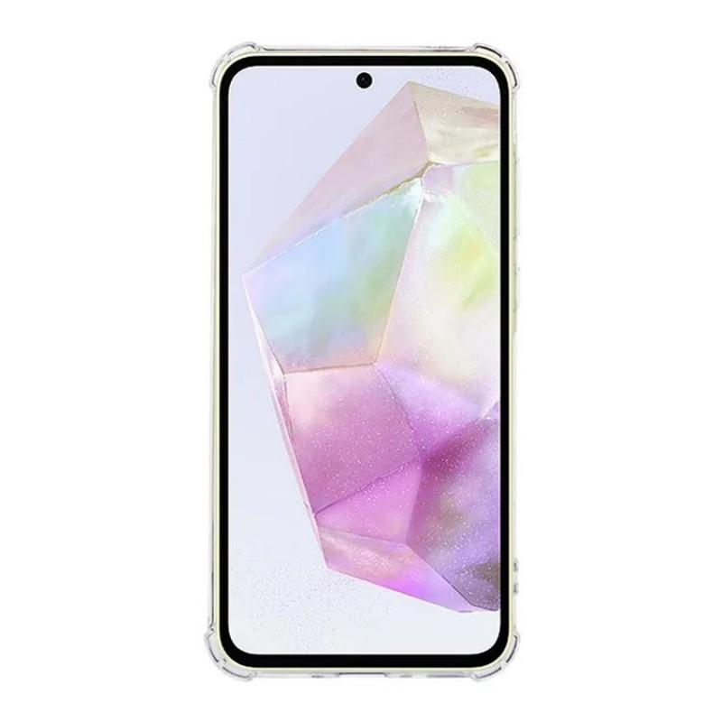 Для Samsung Galaxy A55 5G TPU Чехол WANLONFENG WL3 Серии 1.5мм Чехол для телефона с Защитной Пленкой из Закаленного Стекла