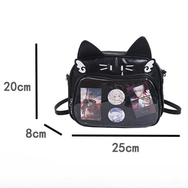 Japanese Kawaii Cat Ita Bag New Fashion Ita Backpacks Cute Girls Transparent Shoulder Crossbody Bags JK School Bags