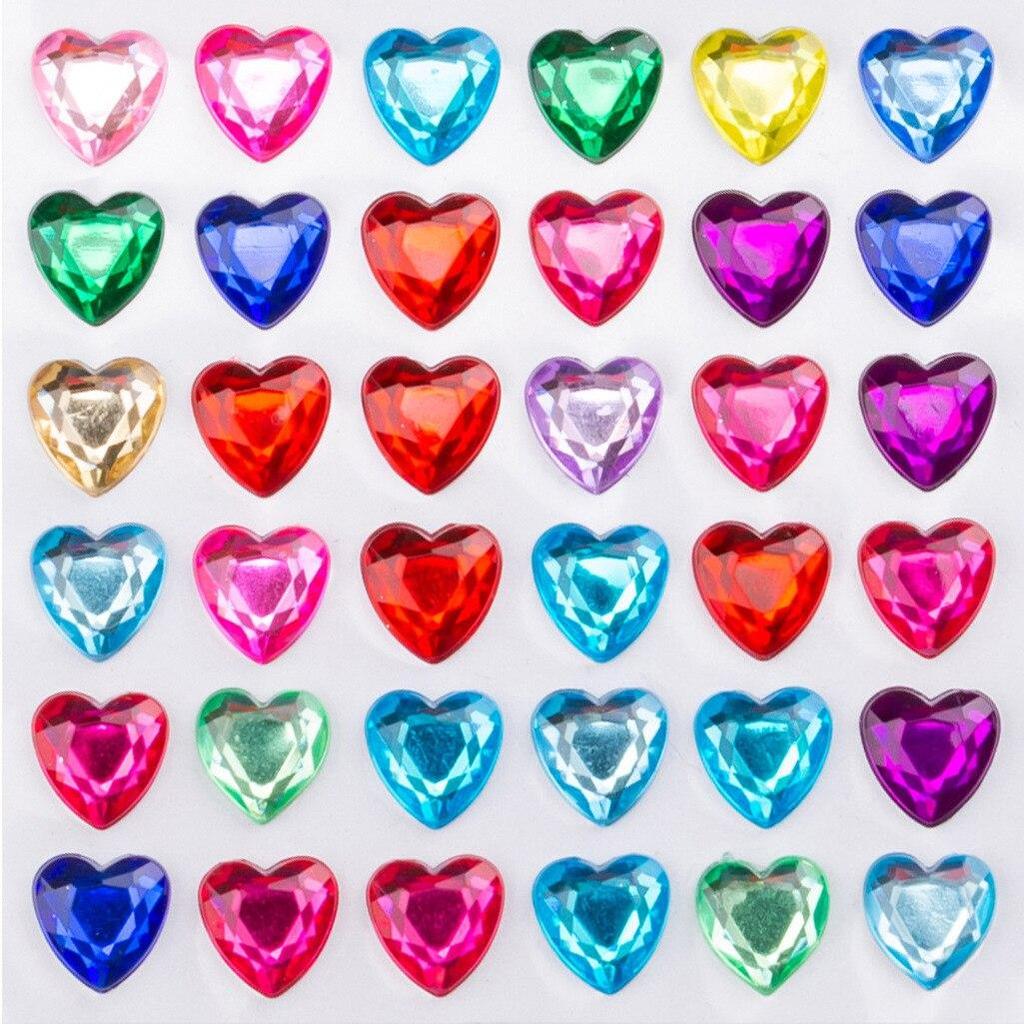 Colored Self-adhesive Rhinestones Sticker Children's Stage Show DIY Face Eye Decoration Acrylic Crystal Diamond Tattoo Sticker