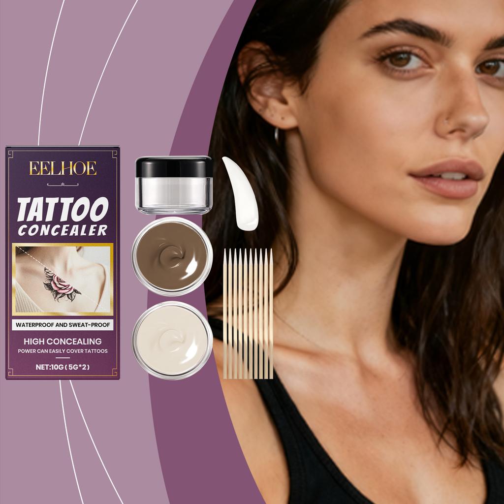 Tattoo Concealer Kit Natural Full Coverage Body Concealer for Multi Occasion Use