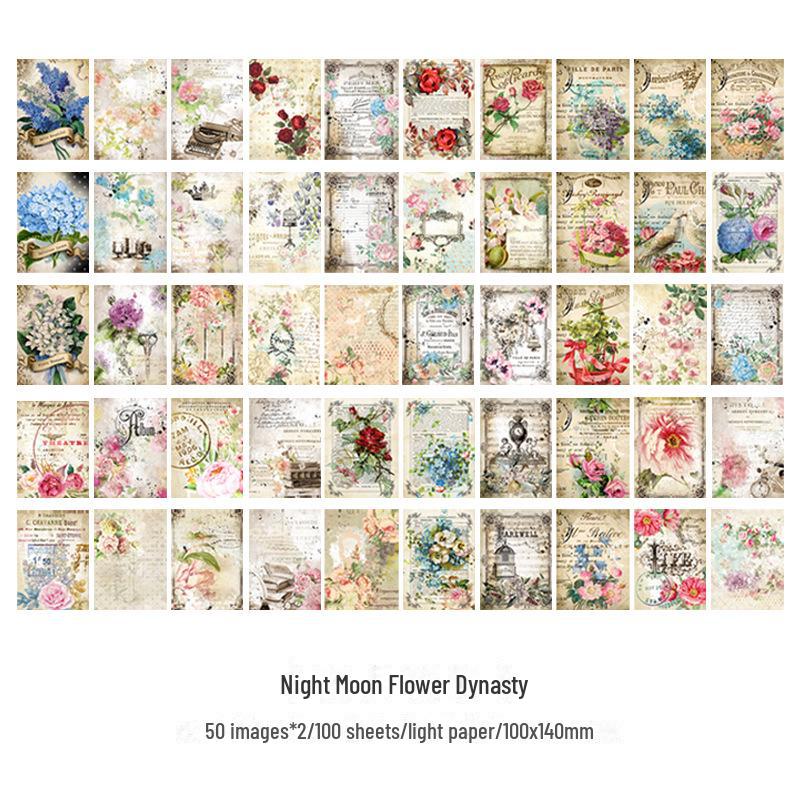 Ранняя серия Foam Flower Echo Retro Art DIY Notepad Background Paper