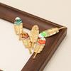 3Pcs Enamel Rhinestone Feather Charms Stainless Steel Pendants for Earrings Making DIYJewelry Findings Necklace Accessories Bulk