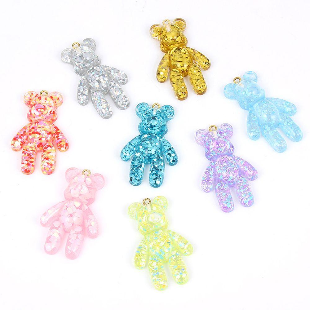 Flatback Jewelry Accessories Little Bears Pendant Bracelets Charm Bear Keychain DIY Drop Necklace