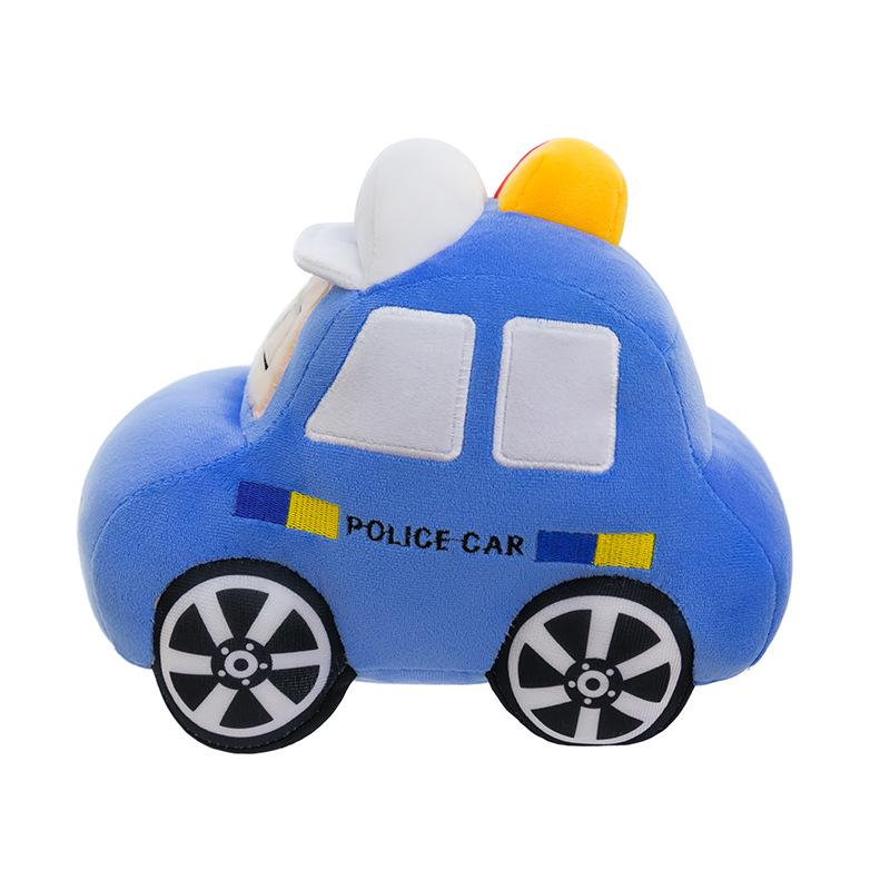 Cute Plush Toy Car: Ambulance, Police, Taxi, Children's Cushion Doll Model