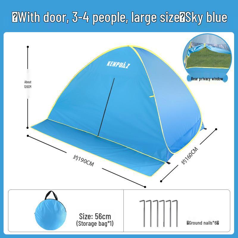 Kids' Quick-Open Beach Tent: Folding, Ultra-Portable Outdoor Camping Gear