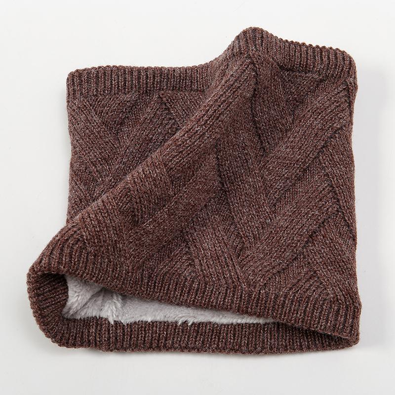 Winter Scarf For Women Neck Ring Snood Warm Infinite Knitted Scarves Unisex Cashmere Female Fur Solid Collar Bandana