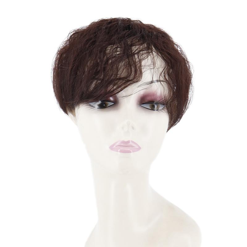 MISS WIG Женские короткие вьющиеся волосы, заколка для парика на макушке, белые волосы, натуральный цвет, черный, коричневый, светлый, для повседневного использования