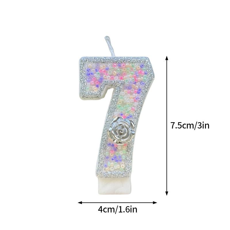 Colored Balls Digital Candles Unique 0-9 Number Birthday Cake Candles Fun Glitter Cupcake Topper Wedding Birthday Party Supplies