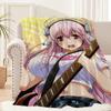Милое аниме Супер S-Sonico одеяло для девочки плюшевое для сна диванный коврик для гостиной теплое для офиса спальни день рождения дом путешествия подарки для детей
