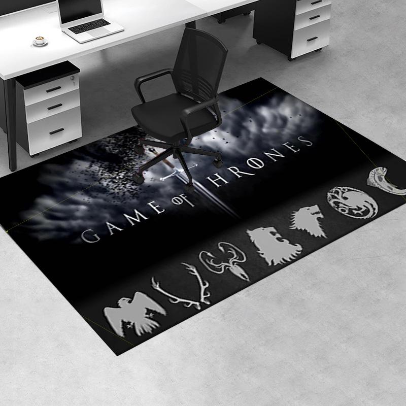 Game of Thrones: Epic Fantasy Adventure Poster Print Office Mat Home Decor Office Desk Chair Rugs Chair Carpet for office Chair Mat Gift For