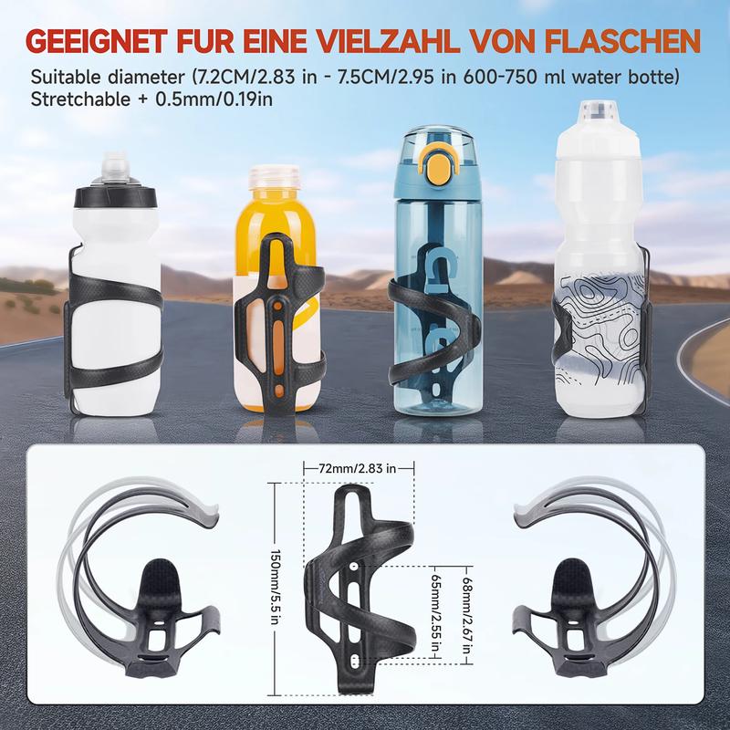 KOCEVLO Bottle Holder Carbon Fibre Bicycle Bottle Cage Side opening Mountain Rode Bike Lightweight Cycling Equipment