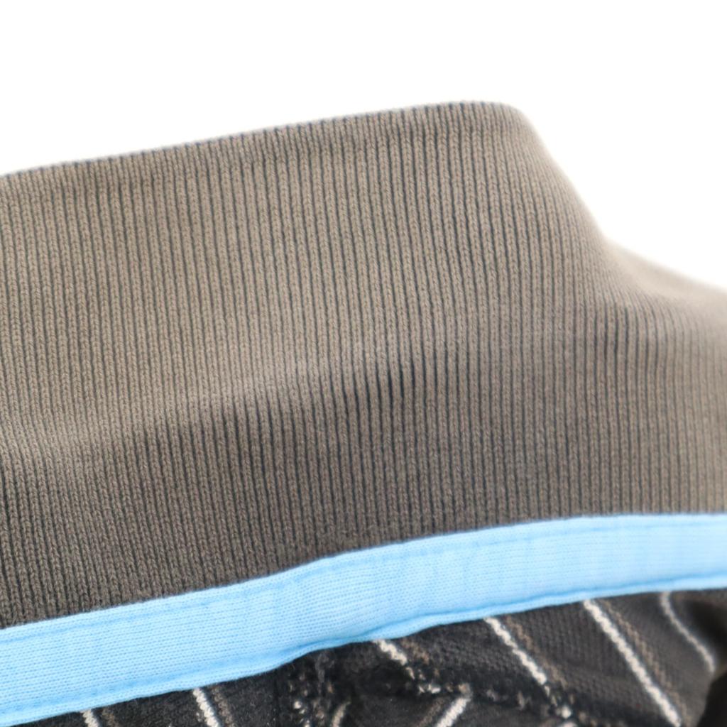 Nike Border Pattern Short Sleeve Polo Shirt M Gray Fawn Men's Used