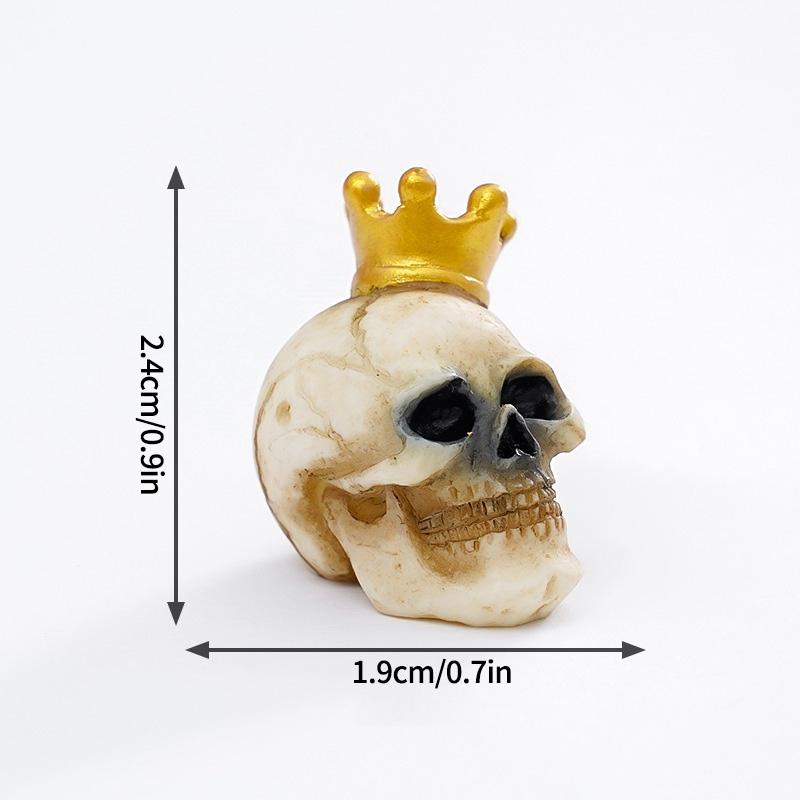Хэллоуин Череп Орнамент Мумия Призрак Страшный Настольный Декор Хэллоуин Полимерные Миниатюры День Мертвых Детский Подарок Микро Ландшафт