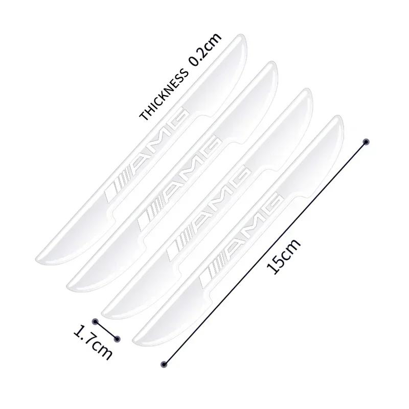 SUK3 4PCS Car Door Edge Guards Anti-Scratch Protector For Mercedes Benz AMG GLC GLB GLE CLA W206 W204 W205 W212 W213 W169 Accessories