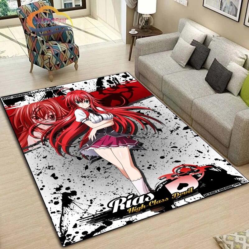 Ковер DxD для средней школы, милый сексуальный коврик с героями аниме для девочек, мультяшный ковер, большой декоративный нескользящий коврик в гостиной, для йоги для девочек