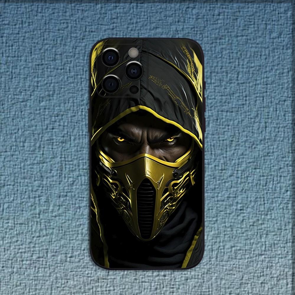 Game M-Mortal Kombat Phone Case For iPhone 16,15,14,13,12,11,Pro,X,XS,Max,XR,Plus,Mini Soft Black Cover