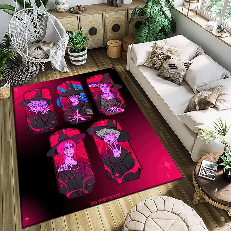 1PC KPop Demon Hunters Rug - home decoration Carpet For Living Room Bedroom Flooring Computer Chair Area Rug