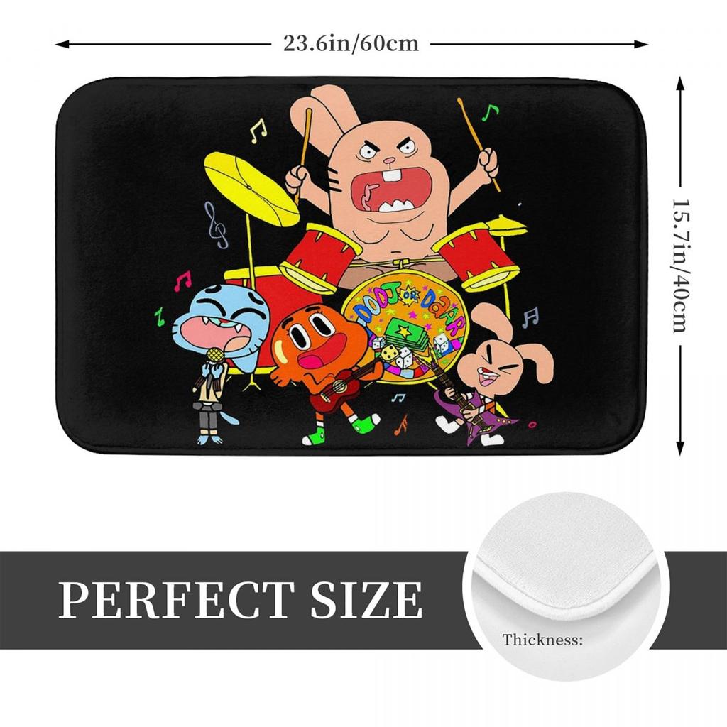 The Amazing World Gumball Cartoon Non-slip Doormat Floor Mat Dust-proo Carpet Rug for Kitchen Entrance Home Balcony Footpad Mats