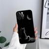 Черные Кошки Чехол для Телефона для iPhone 11 15 Pro Max Чехол Coque 14 Plus 13 Pro 12 11 X XS XR 7 8 SE 2020 15Pro Милый Кот ТПУ Мягкая Крышка