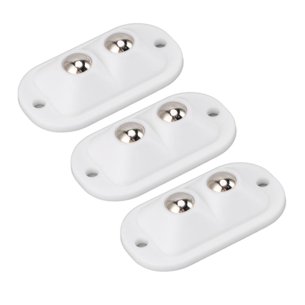 12pcs Mini Caster Wheels Self Adhesive Double Bead Labor Saving Quietly Moving 360 Degree Rotation