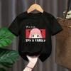 Spy X Family мультяшный графический принт унисекс футболка японское аниме Harajuku унисекс футболка модная повседневная с коротким рукавом унисекс футболка женская