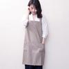 [Rep] Apron,Easy To Put On and Take off,Scandinavian,2 pockets,Plain,Stylish,Abitual Back Cloth,BE 554401-MAIL,Present,SolBeige),Length 73cm