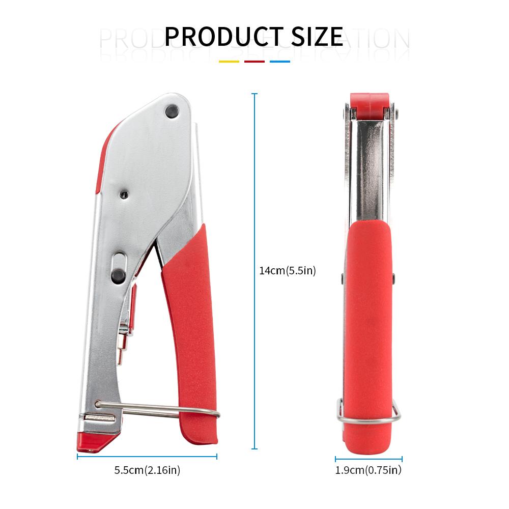 Coaxial Cable Crimping Pliers Set RG6 RG59 Wire Stripper Crimper Tool Kit 10pcs RG6 F-type Compression Connectors
