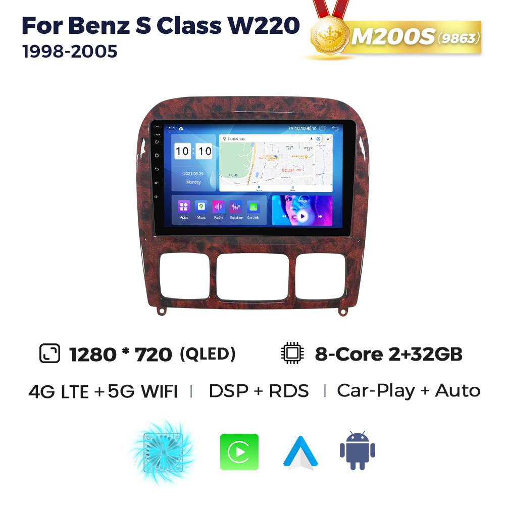 Navifly 2Din Android автомобильный радиоприемник мультимедийный плеер GPS для Mercedes Benz S Class W220 S280 S320 S350 S400 S430 S500 S600 1998-2005