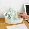 1Pcs Creative New Desktop Corner Stationery Cosmetics Storage Box Four Grid Pen Lipstick Storage Box Household Stationery Holder