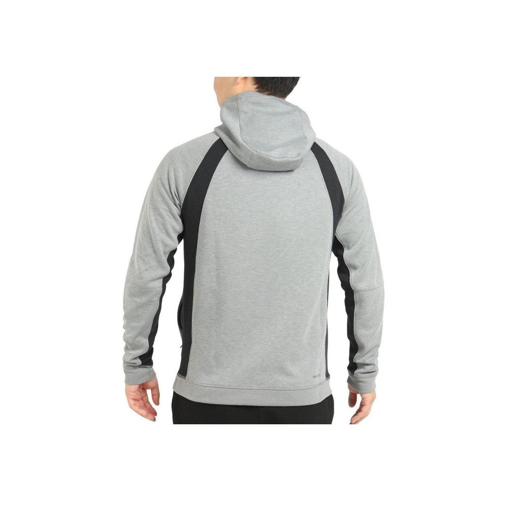 Jordan Logo Print Zip-Up Hooded Jacket Men Outerwear Carbon-Grey DQ7324-091