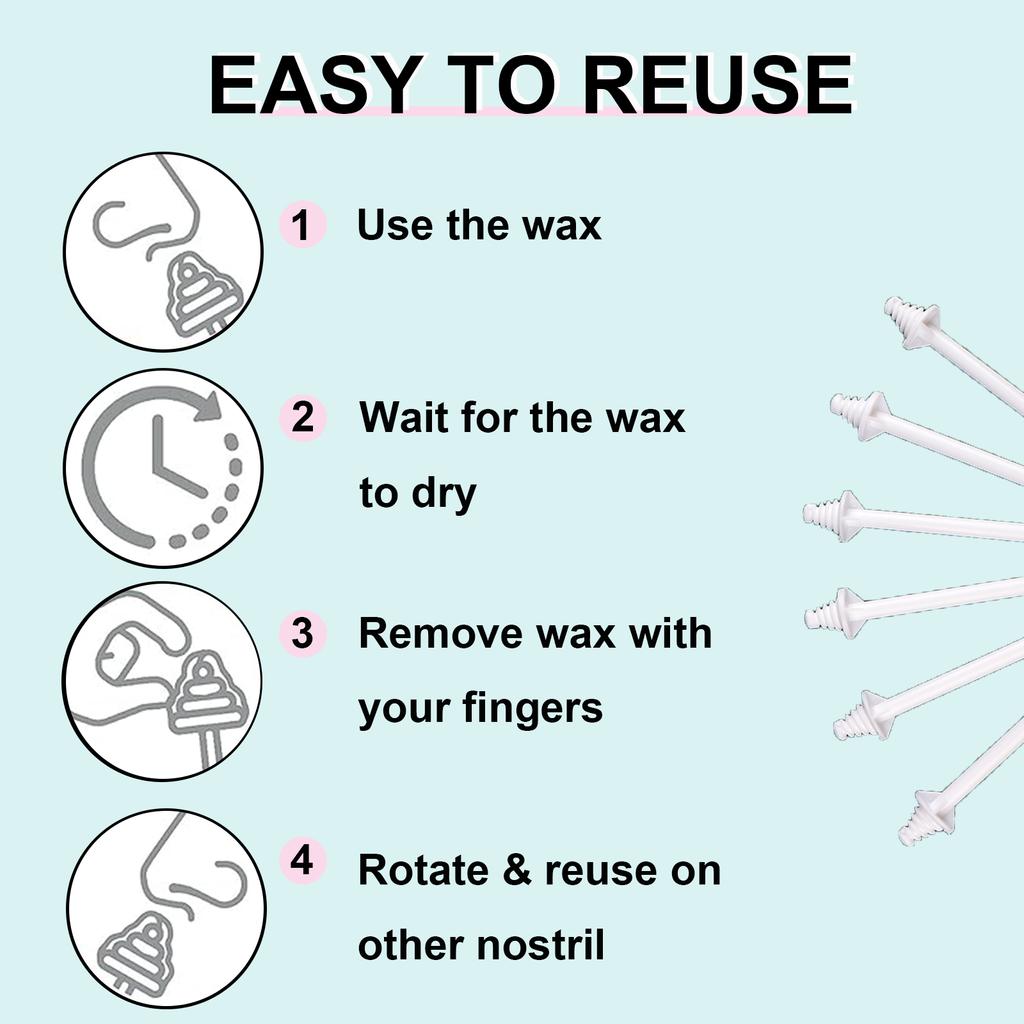 WUWUVISTA восковая палочка для носа 10,60,120 шт. многофункциональная восковая палочка для удаления волос на носу, бороде, бровях, набор инструментов для удаления волос, пчелиный воск, безопасно и быстро