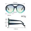 Fashionable Oversized Frame Sunglasses Circular Double Beam Glasses Gradient Lenses Women'S Glasses Sunglasses For Women