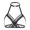 Alluring Women Cage Bra Elastic Cage Bra Strappy Hollow Out Bra Bustier