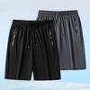 Ice Silk Shorts Men's Summer Casual Five Quarter Pants Plus Size Large Shorts Sporty and Casual Beach Pants Trendy
