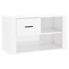 Shoe Cabinet High Gloss White 80 x 35 x 45 cm Engineered Wood