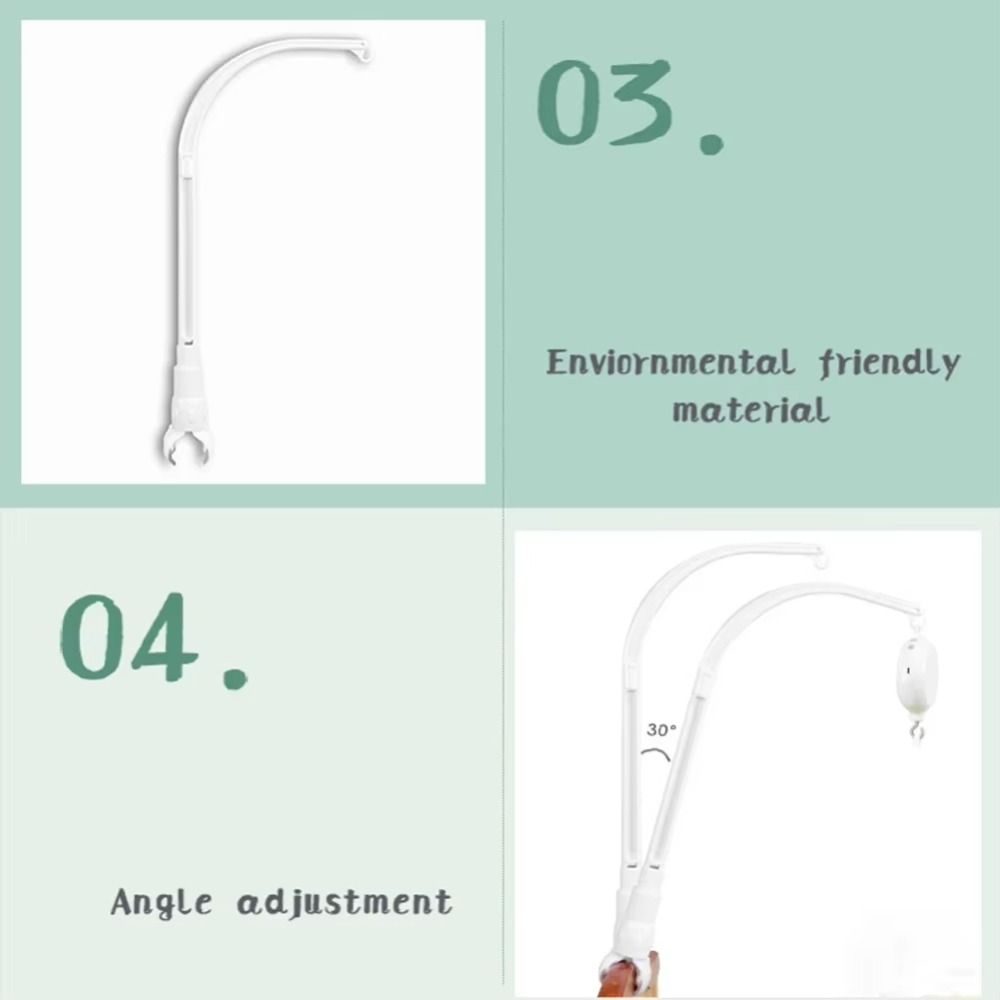 Mobile Holder Crib Toy Holder Hanging Rack Rattle Toy Arm Bracket Bed Bell Hanging Clip Baby Toys