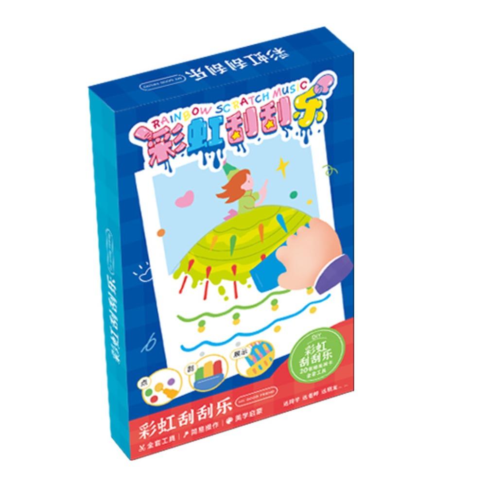 Животный узор DIY Радуга Scratch Art DIY Материал Радуга Точка Scratch Painting Искусство для детей