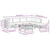 VidaXL Salon de Jardin avec Coussins 7 pcs, Canapés avec Dossier et Accoudoir, Ensemble de Meubles avec Table Basse Patio 3185977