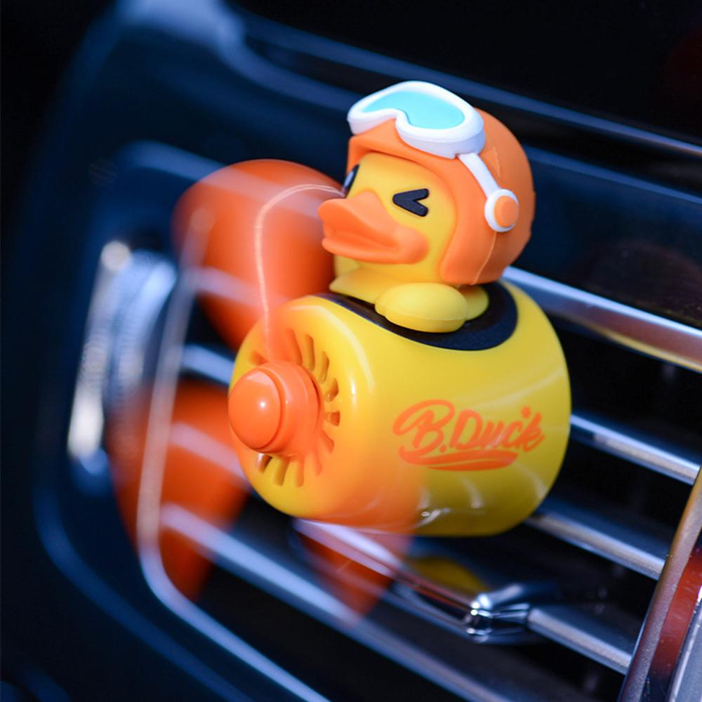 Автомобильный освежитель воздуха Duck Pilot Vent, диффузор для духов, вращающийся пропеллер, воздухозаборник, аромат, милый мультяшный декор, авто
