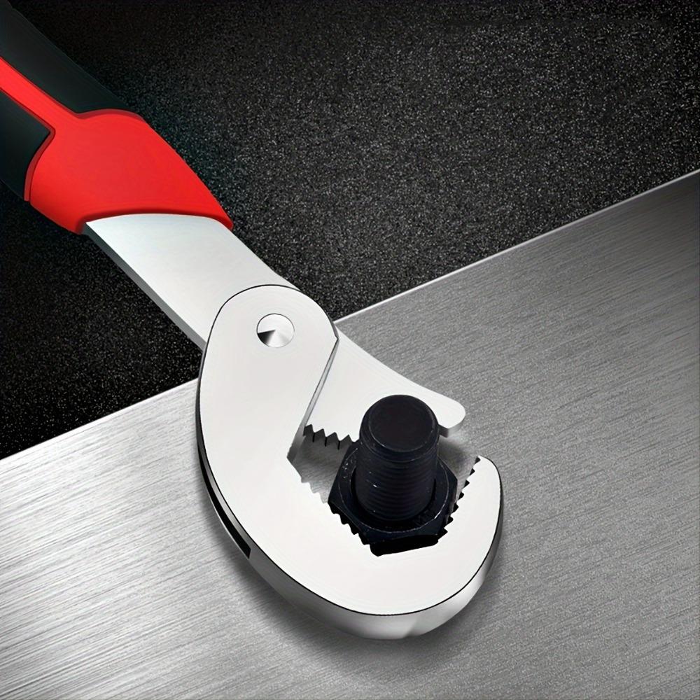 Steel Adjustable Pipe Wrench Set - Versatile Double-Ended Universal Wrench and Grip Pliers, Durable Construction for Repair and Maintenance