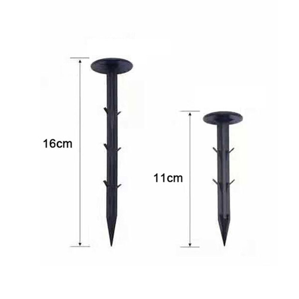 100pcs Fixing Nails Ground Nails Barb Design Plastic Pegs Anti-rust Grass-proof Cloth Nails Orchard