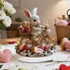Пасхальный кролик акриловая настольная табличка 2D плоские яйца цветок кролик украшение дом гостиная День святого Валентина праздничная вечеринка настольное украшение