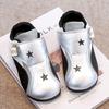 New autumn boys' shoes, children's casual slip-on sneakers with leather upper and soft sole, suitable for older children