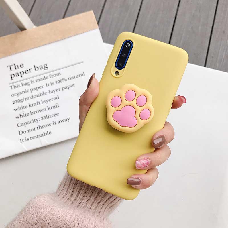 3D милый чехол для телефона с подставкой для iPhone Samsung Galaxy Huawei Xiaomi Redmi подставка-держатель мягкая обложка