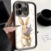 Милый цветочный кролик силиконовый чехол для телефона для iPhone 17 Pro Max 16 15 14 13 12 11 Pro 17 Air 16E XS X XR 7 8 Plus Мягкая крышка