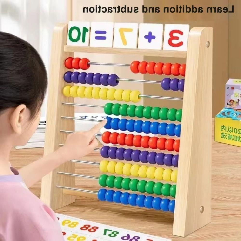 Деревянные счеты для вычисления чисел, развивающая игрушка для детей 3-6 лет.