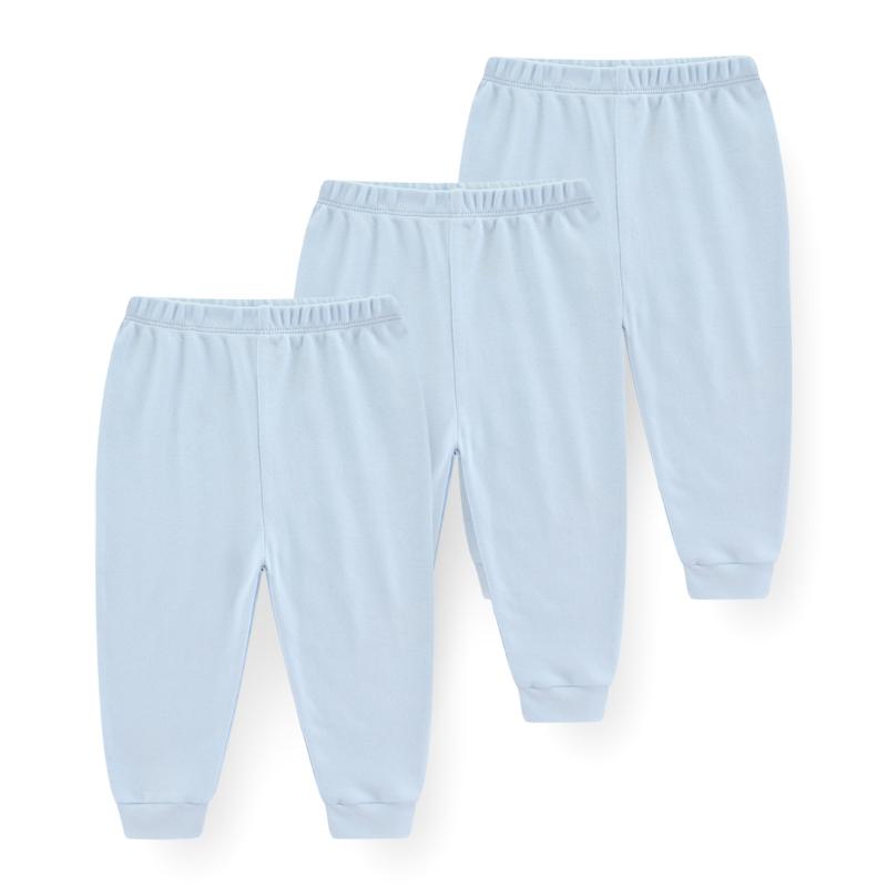 3 предмета унисекс, однотонные штаны для новорожденных девочек, хлопковые штаны для маленьких мальчиков, четыре сезона, брюки для малышей, летний комплект леггинсов